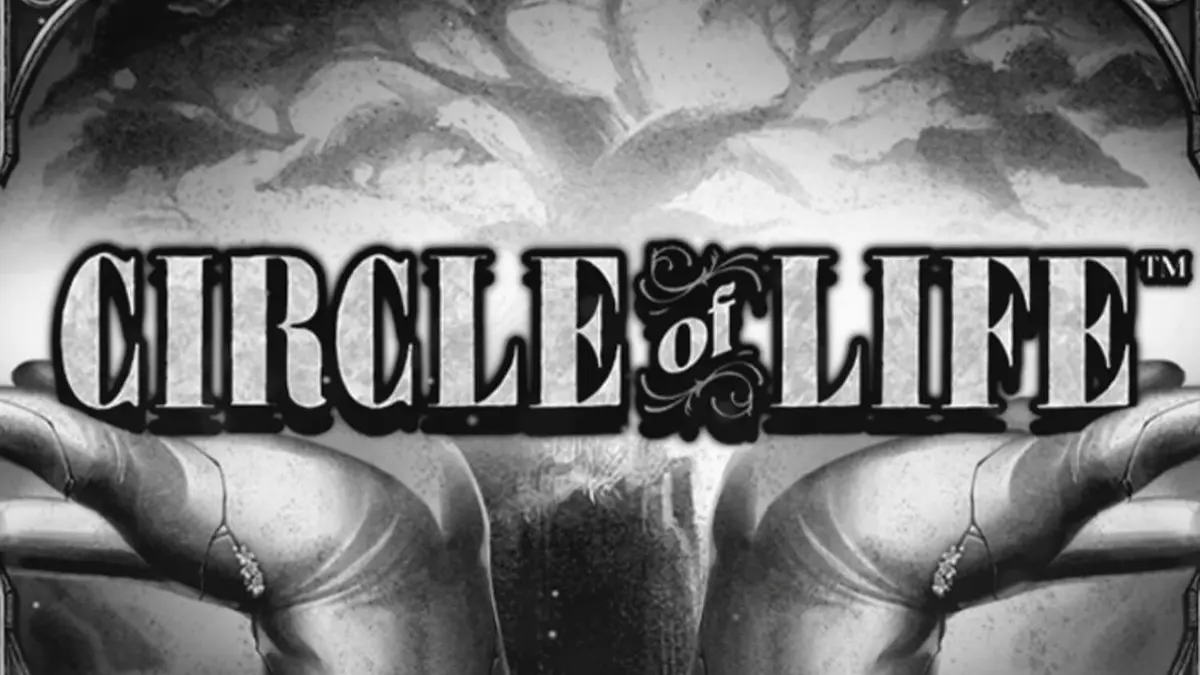 Tampilan visual artistik slot Circle of Life dengan tema pohon kehidupan yang memukau